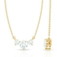 thumbnail image 6 of Rosec Jewels 0.50 CT Certified Moissanite Three Stone Necklace for Women (D-VS1 Quality), 14K Yellow Gold, 6 of 7