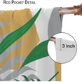 thumbnail image 6 of Boho Abstract Window Curtains Mid Century Rod Pocket Modern Leaves Curtain Drapes Geometric Curtains for Bedroom Living Room Treatment Set 2 Panels,72x63 Inches, 6 of 8