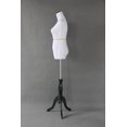 thumbnail image 4 of White Female Mannequin Dress & Slacks Form + Tripod Base Black 35"Chest 24"Waist 33"Hips (S) Made by OM, 4 of 4