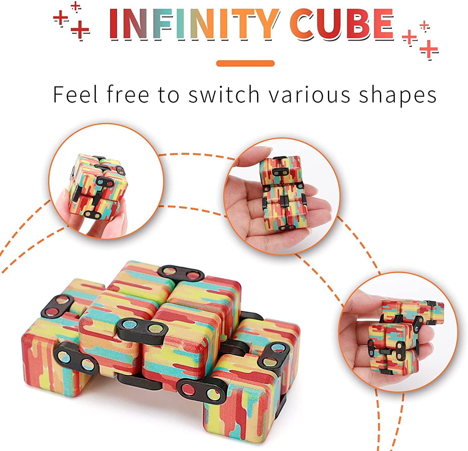 2 Pcs Infinity Cube for Stress Relief Fidget 