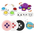 thumbnail image 2 of Fidget Toys Face-Changing Toy Stress Relief Simple Dimple Keyboard Push Bubble Sensory Toy, White + Button To Bead Powder, 2 of 9