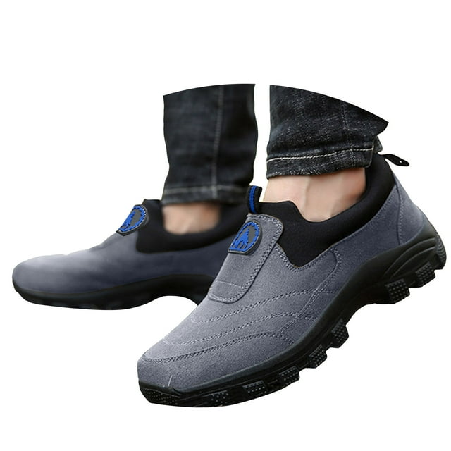 DXOUPM Chaussures de Marche Décontractées pour Hommes à Enfiler Mode Course Respirantes Sport Gym Tennis