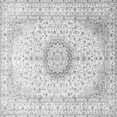 thumbnail image 1 of Ahgly Company Machine Washable Indoor Square Medallion Gray Traditional Area Rugs, 3' Square, 1 of 1