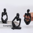 thumbnail image 4 of Decoración de mesa minimalista, modelo de estatua, adorno de mesa negro para colección de regalos (3 piezas) JAMW Sencillez, 4 of 4