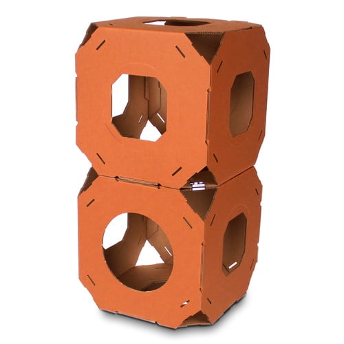 Cat Amazing Stacks Modern Cat Condo Modular Cat Tree Brown Walmart Com Walmart Com