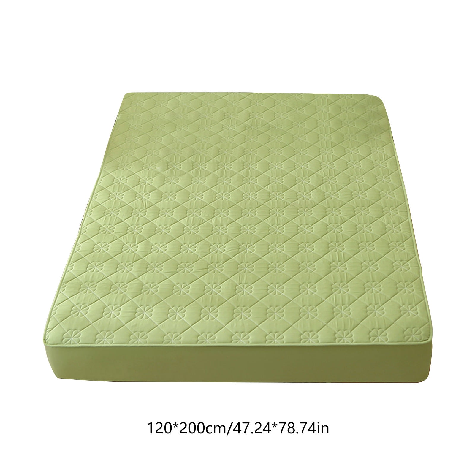 Quilted Fitted Sheet Mattress Protector Deep Pocket 120X200Cm Soft Breathable Microfiber Non Slip Elastic Bed Cover All Season Washable Mattress Pad For Home Hotel Dorm Use Comfortable Fit