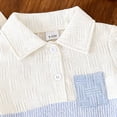 thumbnail image 5 of KPOPLK Baby Boy Clothes Toddler Summer Outfits Short-Sleeve Polo T Shirts + Pocket Shorts Set 2Pcs 1-5 Years Old(12-18 Months,White), 5 of 8