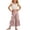 Pink, variant on Girls 2pc Outfits Eyelet Lace Tank Tops Y2k Sleeveless Ruffle Wide Leg High Waist Pants Sets Blue 7-8 Years