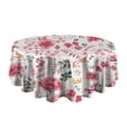 thumbnail image 5 of Pioneer Flower Floral Print Pattern Round Tablecloth 60"x60",Wrinkle Wipeable Table Cloth for Kitchen Dining Room Picnic Patio Party, 5 of 6