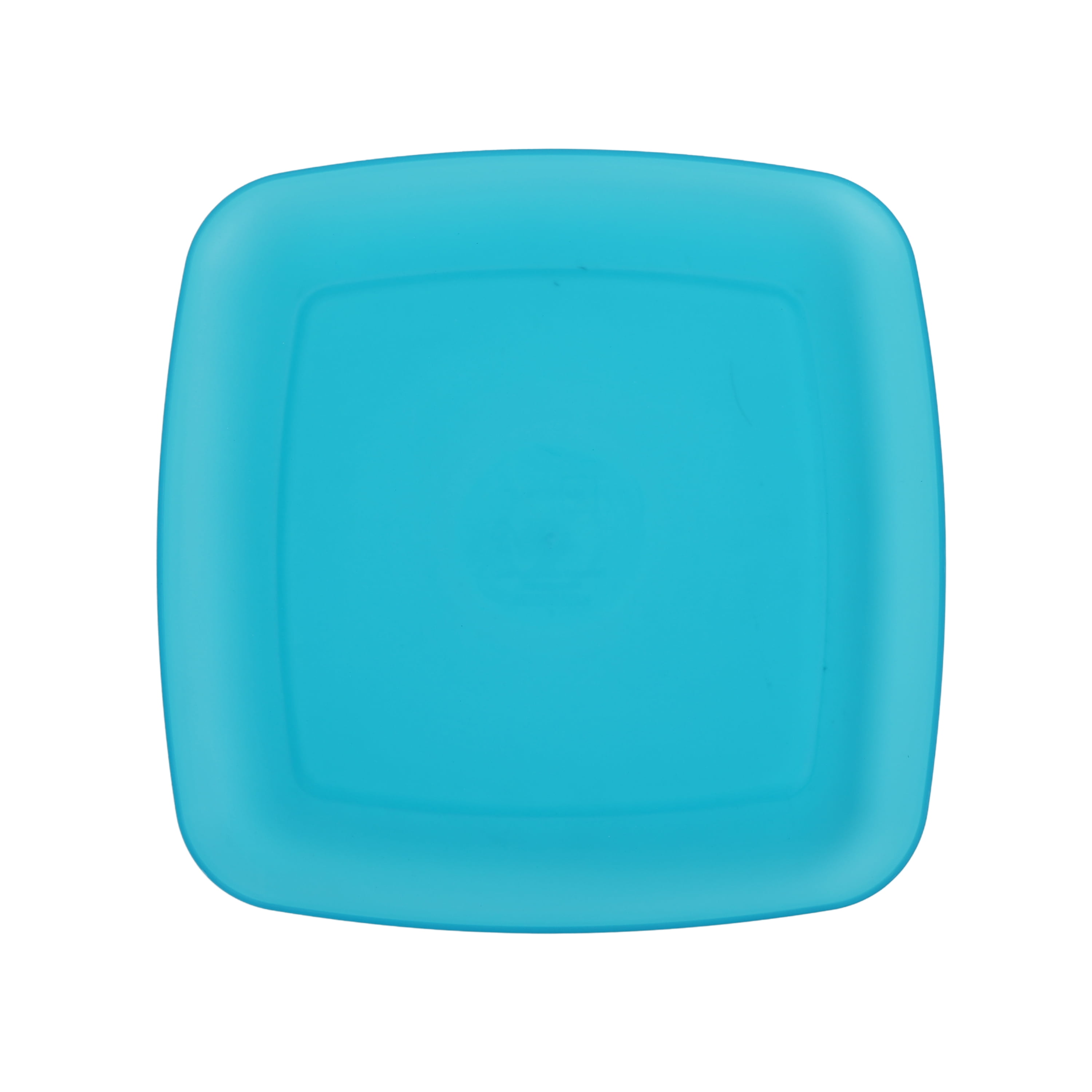 Mainstays 10 Inch Square Plastic Plate, Teal