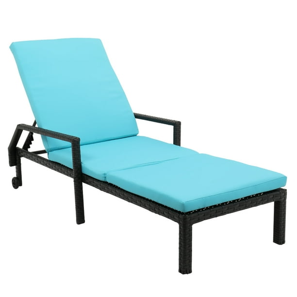Outdoor Patio Furniture Adjustable Chaise Lounge Chair Set All Weather Sun Black Wicker And Thick Cushion Com - Outdoor Chaise Lounge With Thick Cushions Outdoor Patio Furniture Adjustable Chaise Lounge Chair Set All Weather Sun Black Wicker And Thick Cushion Com - Outdoor Chaise Lounge With Thick Cushions