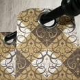 thumbnail image 3 of Ambesonne Oriental Grommet Curtain, Damask and Swirls, 50" x 120", Sand Brown Umber White, 3 of 6