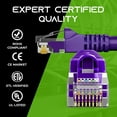 thumbnail image 6 of GearIT Pre-Terminated Cat 6 Ethernet Cables for Home & Office Network, Purple 3-ft 10 Pack, 6 of 8