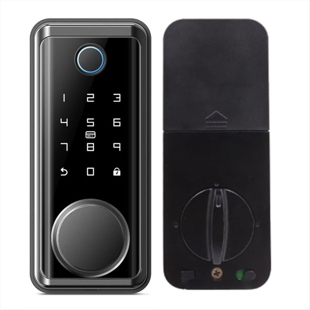 Cerradura de Puerta Electrónica para Cerradura Tuya con Cerradura de Cerrojo Cerradura de Huella Digital Entrada Sin Llave con Aplicación Desbloqueo Remoto