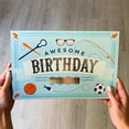 thumbnail image 3 of Paper Craft 8x12" Extra Large Birthday Folded Greeting Cards with Envelope, Sports, 3 of 3