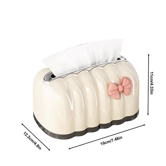 DefiDgd Tissue Box Holder Plastic Napkin Dispenser with Lid,Rectangular Tabletop Paper Towel Storage Organizer for Home Living Room Bedroom Office Kitchen Decor(CC)