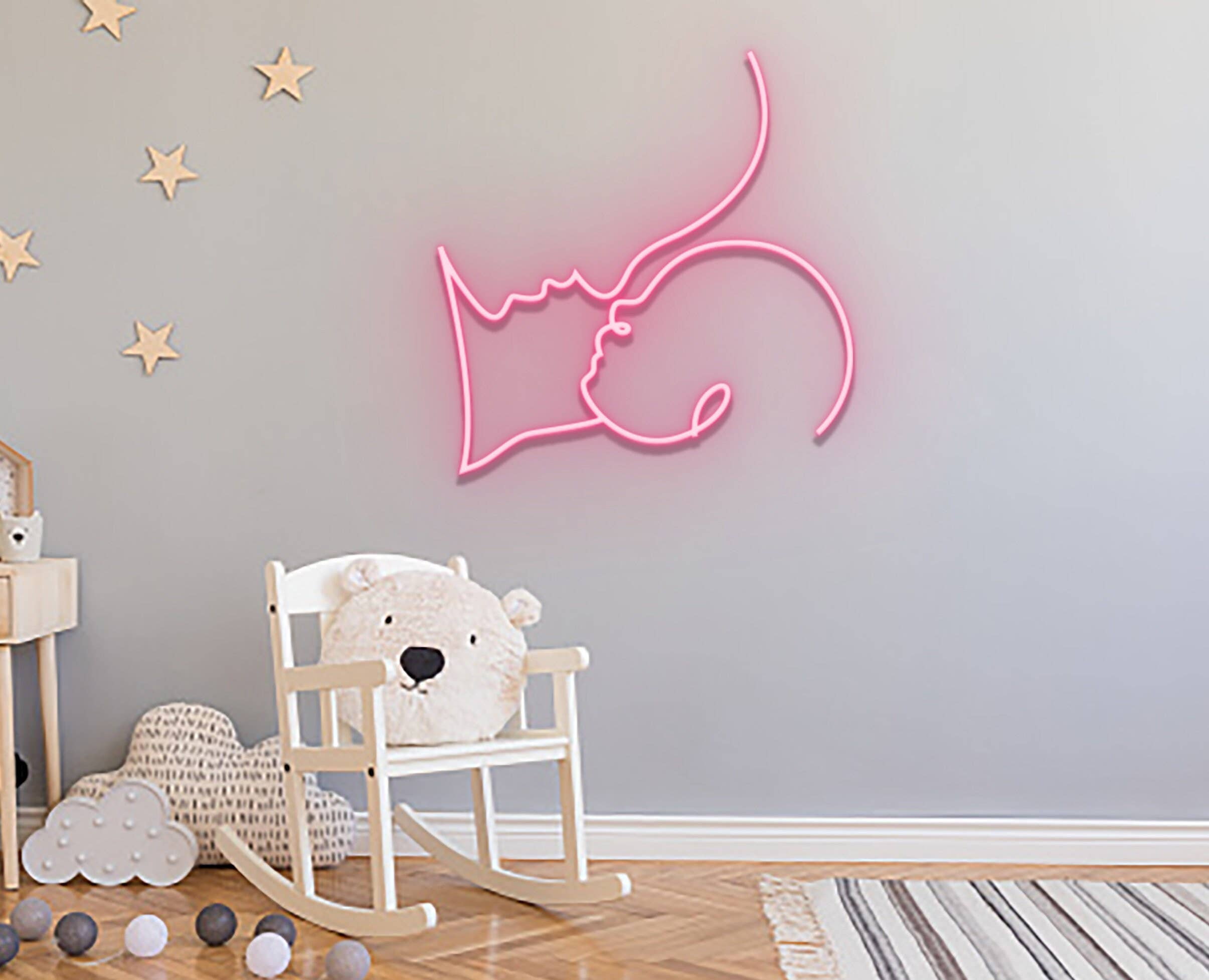 Glowneon Mom And Baby Neon Sign, Mother's Day Led Light Gifts