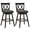 Black, variant on Spaco 2 Pieces 29 Inches Swivel Counter Height Barstool Set with Rubber Wood Legs-White, Bar Height Stools, Counter Height Bar Stools for Kitchen, Dining Room
