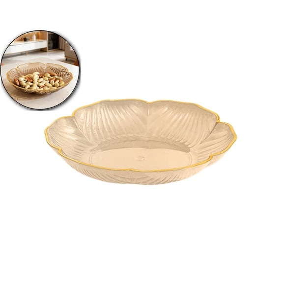 Plastic Serving Bowl, Large Plastic Bowl Break Resistant Chip Bowl for Salad, Fruit, Popcorn, Chip and Dip, 6.3 Inch