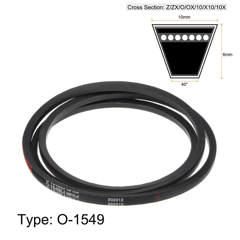 Uxcell O-1549 1549mm Pitch Length V Belts Drive Belt Rubber for