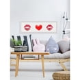 thumbnail image 4 of Contemporary Framed Wall Art Print - Abstract Lipstick Heart Decor - 45" x 15" Home Decor, 4 of 6