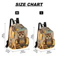 thumbnail image 3 of JIALIOU Mini Backpack Purse for Women Quilted Casual Daypack Small Travel Shoulder Bag, Cute Owl with Autumn Leaves, 3 of 7