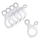 thumbnail image 3 of Tensores antideslizantes de aleación de aluminio, accesorios de 3 orificios, gancho de seguridad de línea Guy curvo 5 piezas de plata Zulema Hebilla de ajuste, 3 of 8
