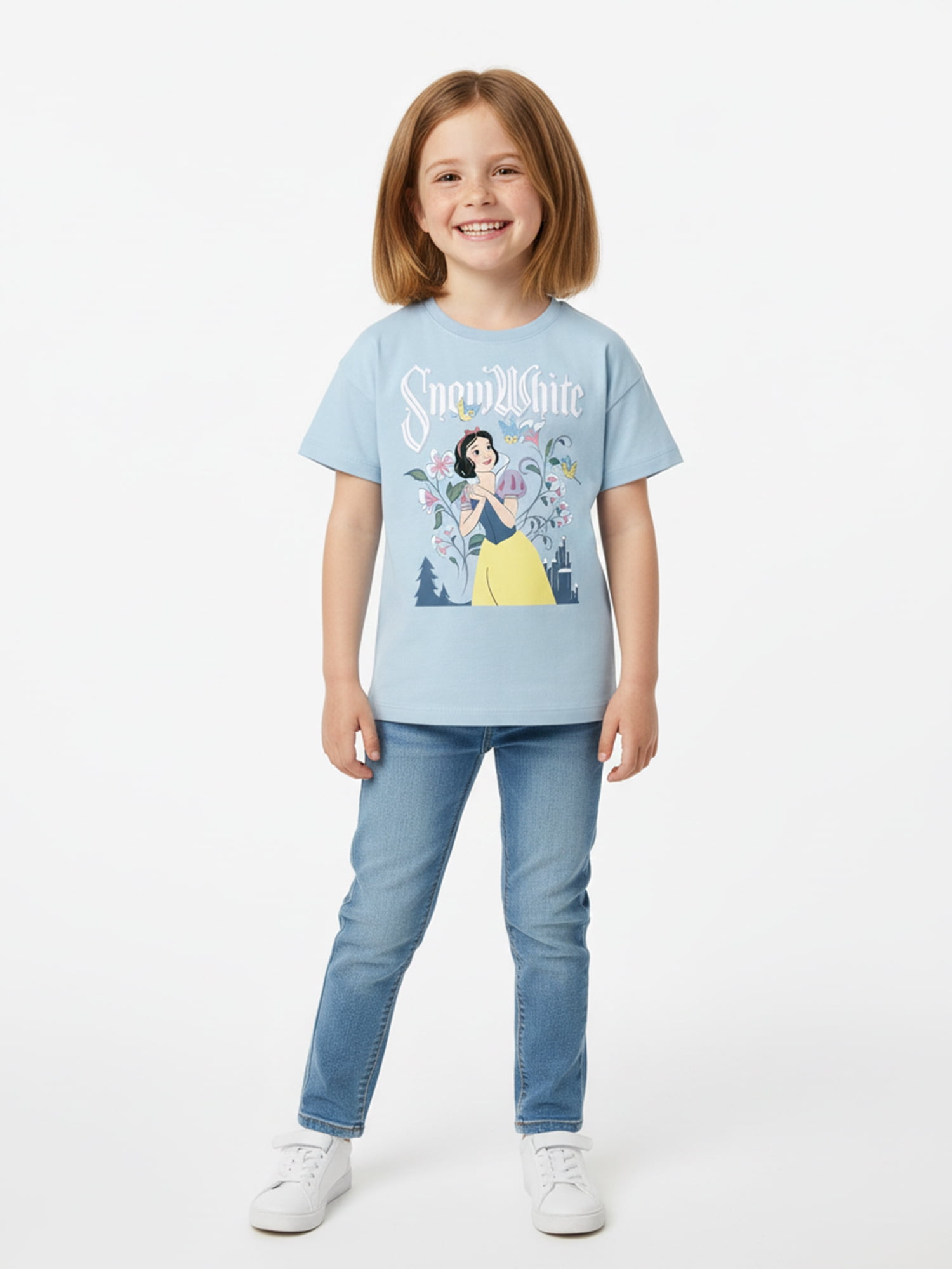 Disney Snow White Girls Short Sleeve Graphic T-Shirt, Sizes 4-16
