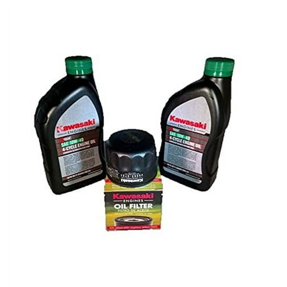 Compatible with Kawasaki Oil Change KIT (2) 99969-6296 10W-40 & (1) 49065-0721 Filter 49065-7007