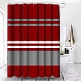 thumbnail image 2 of Shower Curtain Crimson Red Grey and White Brick 72"x78" Home Decor Waterproof Bath Bathroom Curtain Set with Hooks, 2 of 5