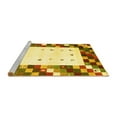 thumbnail image 2 of Ahgly Company Machine Washable Indoor Rectangle Abstract Yellow Contemporary Area Rugs, 2' x 5', 2 of 4