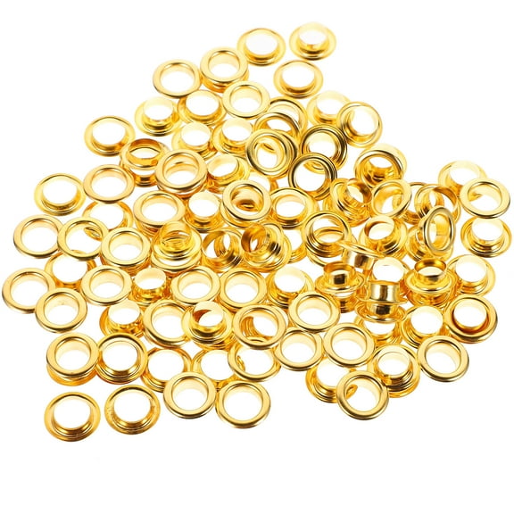 HEMOTON 50 Sets Fabric Grommets Clothing Fasteners 1.5X1.5cm Golden