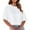 White, variant on SNKSDGM Women's Plus Casual Easter Shirts Womens Tops Summer Casual Women's Crew Neck Cropped T Shirts Short Sleeve Loose Shoulder Crop Tee Tops Womens Shirts Dressy Casual Black