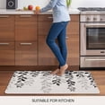 thumbnail image 5 of Grey Ombre Botanical Door Mat&nbsp;Indoor Outdoor Entrance, Non Slip Rug for Kitchen Bathroom Entryway Rug, Watercolor Gray Pastoral Leaf Rustic Washable Doormat Floor Mat for Office 24x36 Inch, 5 of 8