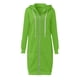 thumbnail image 4 of ICHUANYI Clearance Women's Solid Color Jacket Thickening And Fleece And Winter Casual Zipper Long Sleeve Pocket Hooded Long Sweater(Green, XL) ICHUANYI WER2023081205357, 4 of 7