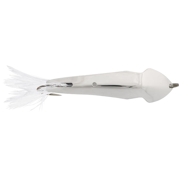 Luhr-Jensen Pet Spoon 013 Spoon White Feather Chrome