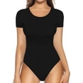 thumbnail image 1 of Xishao Women's Round Neck Short Sleeve T Shirts Basic Bodysuits Xishao ropa, 1 of 2