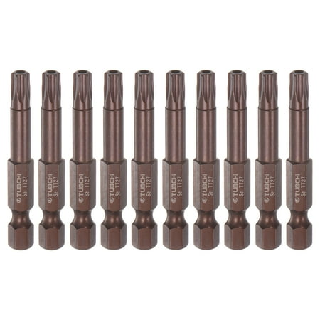 

Uxcell T27 Magnetic Security Torx Screwdriver Bit 1/4 Hex Shank 2 Length Red 10 Pack