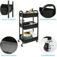 3Tier Rolling Utility Cart with Caster Wheels,Easy Assembly, for