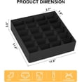 thumbnail image 2 of Sock Drawer Organizer Divider 2 Packs Underwear Organizer, 24 Cell Collapsible Closet Cabinet Organizer Underwear Storage Boxes for Storing Socks, Handkerchiefs, Ties, Belts (Black), 2 of 8