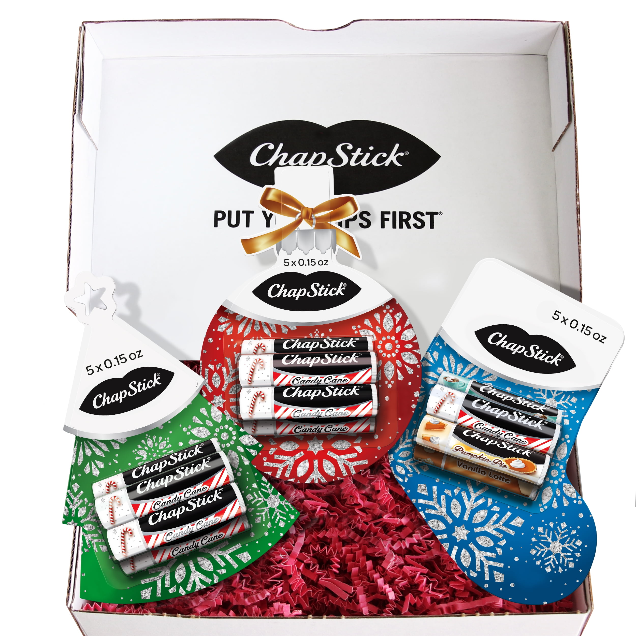 ChapStick Holiday Flavored Lip Balm Gift Set Bundle, Christmas Tree