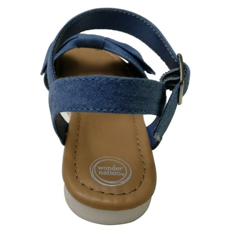 - Girls Wonder Nation Sandal Striped Bow