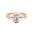 thumbnail image 3 of IGI Certified 2 Carat Oval Shape Lab Grown Diamond Engagement Ring | 14K Rose Gold | Matilda Leaf Petal Solitaire Diamond Ring | FG-VS1-VS2 Quality Friendly Diamonds, 3 of 6
