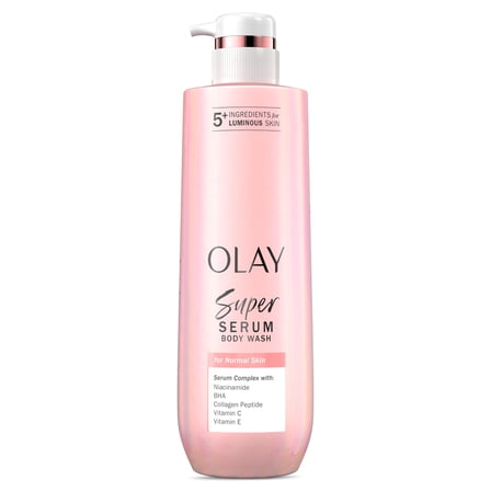 Olay Super Serum Body Wash for Normal Skin, 20 fl oz, Serum Complex for Luminous Skin