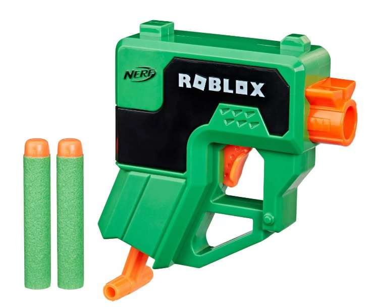 Nerf Roblox Mad City Plasma Ray Dart Blaster, Priming Handle, 2 Elite Darts, Code To Unlock In-Game Virtual Item Kids Toys for Outdoor Summer Games Ages 8 and Up