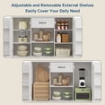 thumbnail image 4 of Sideboard Buffet Cabinet,Asofer Storage Coffee Bar Cabinet with Drawers, Kitchen Pantry Storage with Doors and Shelves for Kitchen and Living Room,White, 4 of 9