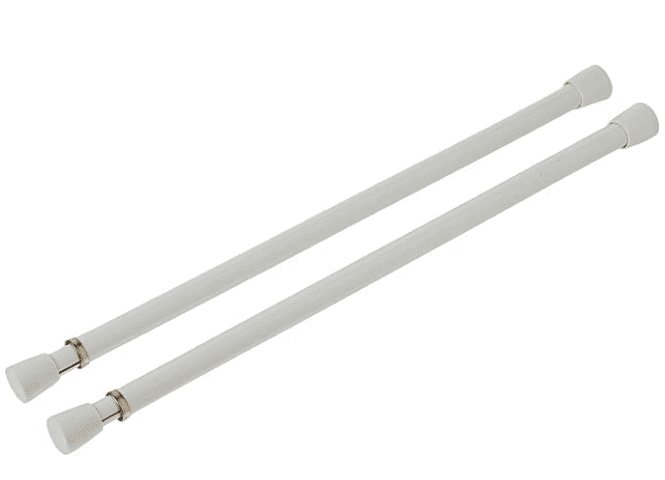 KENNEY extend  10"-16     7/16  WHITE SPRING TENSION SIDELIGHT CURTAIN ROD 