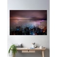 thumbnail image 2 of City Lights Under The Clouds Poster Wall Art, Modern Wall Decor, 12x18 UNFRAMED, 2 of 2