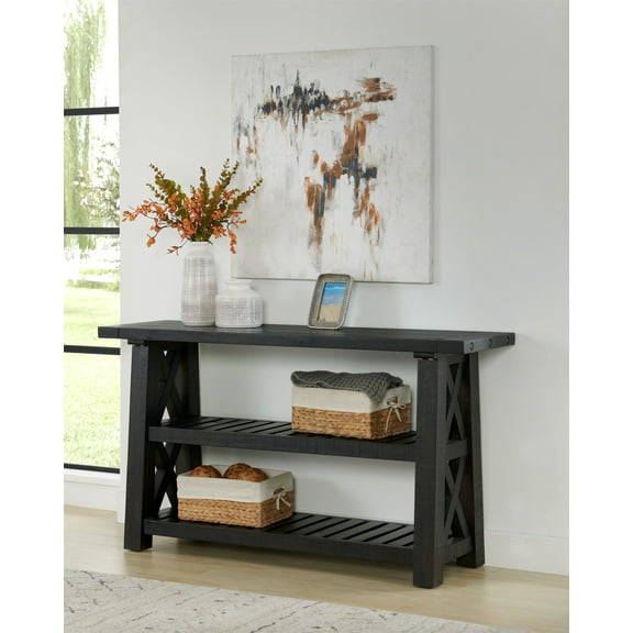 Martin Svensson Home Bolton 55" Solid Wood Sofa Table Black Stain