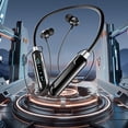 thumbnail image 5 of Outoloxit Wireless Neckband Earbuds Bluetooth 5.3 with Noise Cancellation, Heavy Bass, Digital Display, Magnetic Adsorption, 600mAh Battery, Support TF Card for Sports, Running, Gym, Travel, 5 of 6